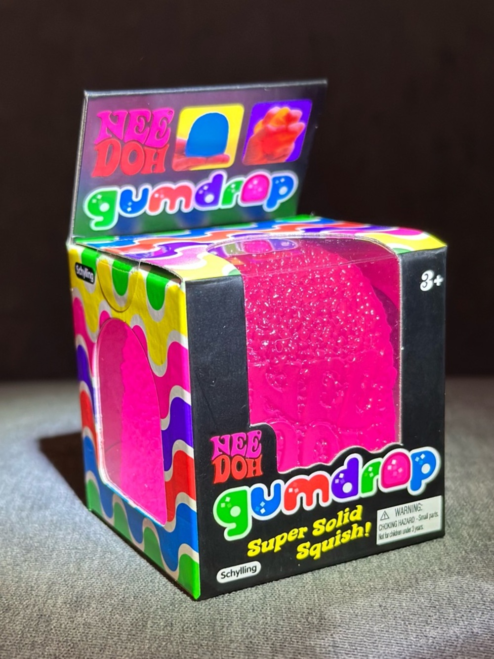 NeeDoh Gumdrop Super Solid Squish! — Bright Pink